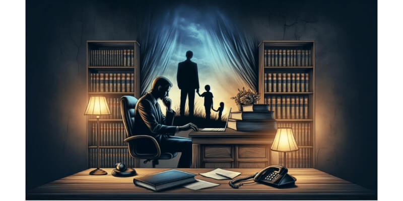 An illustration depicting the role of a California wrongful death lawyer.